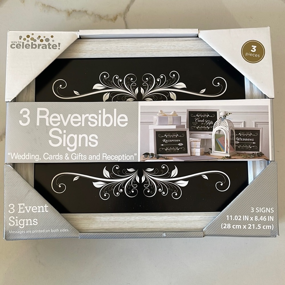 Wedding/Reception/Gifts 3 Signs